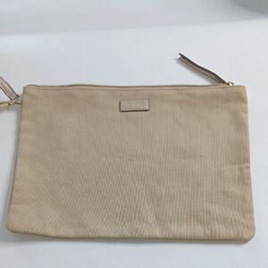 STELLA & DOT Beige Zippered Clutch